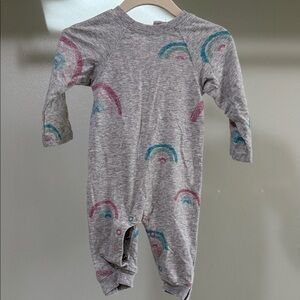 Splendid Gray One Piece with Pink and Blue Rainbows